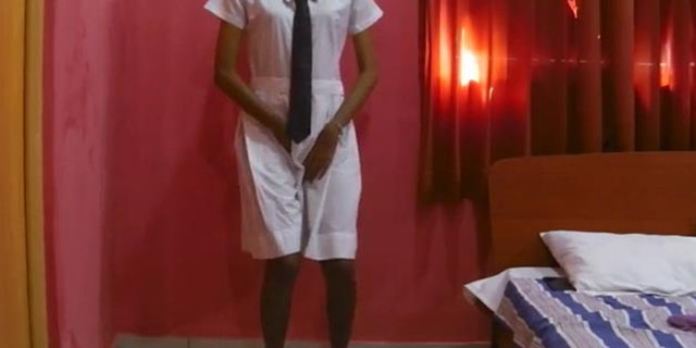 Village girl having sex with Bf in school dress